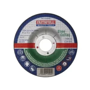 Image of Depressed Centre Stone Cutting Disc 115 X 3.2 X 22.23MM