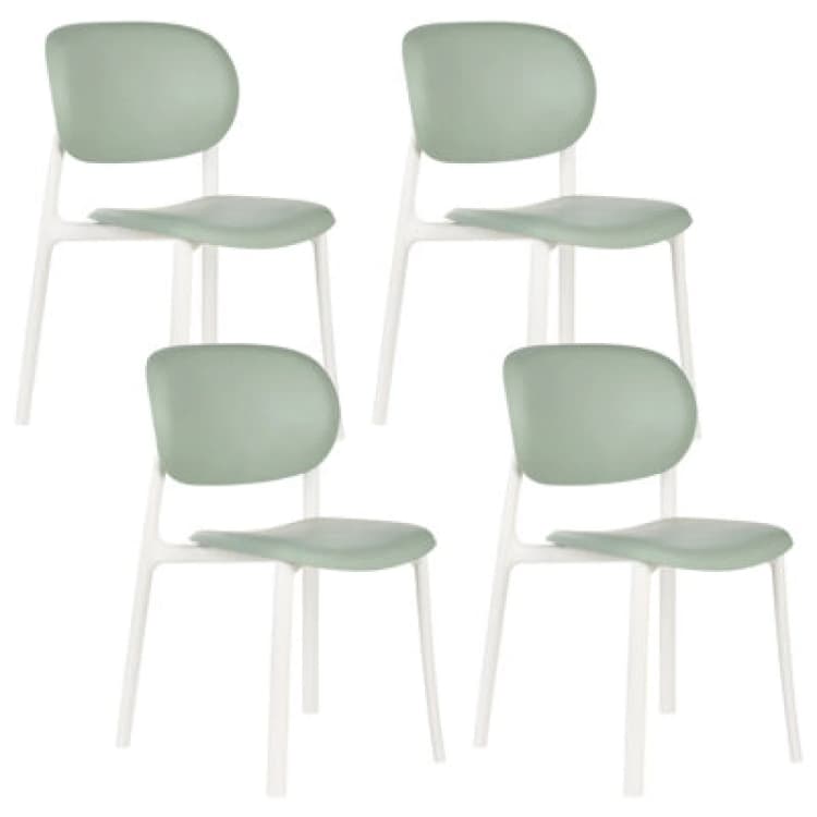 Image of Beliani Set Of 4 Garden Chairs Musano Green