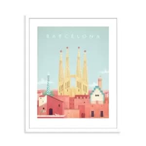 Image of The Art Group Henry Rivers Barcelona Framed Art - 40x50cm