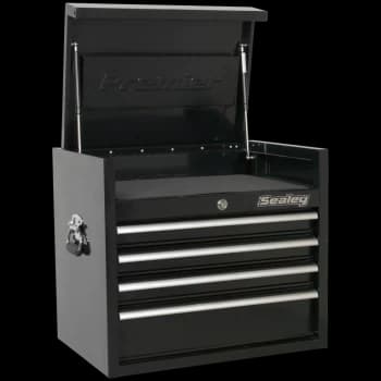 Image of Sealey Premier 4 Drawer Tool Chest Black