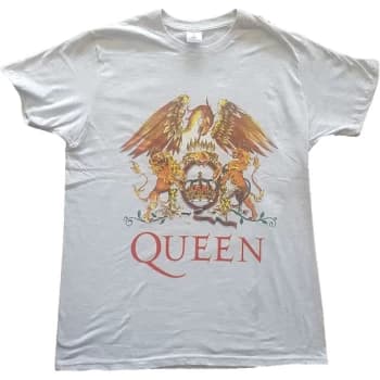 Image of Queen - Classic Crest Unisex Small T-Shirt - Grey