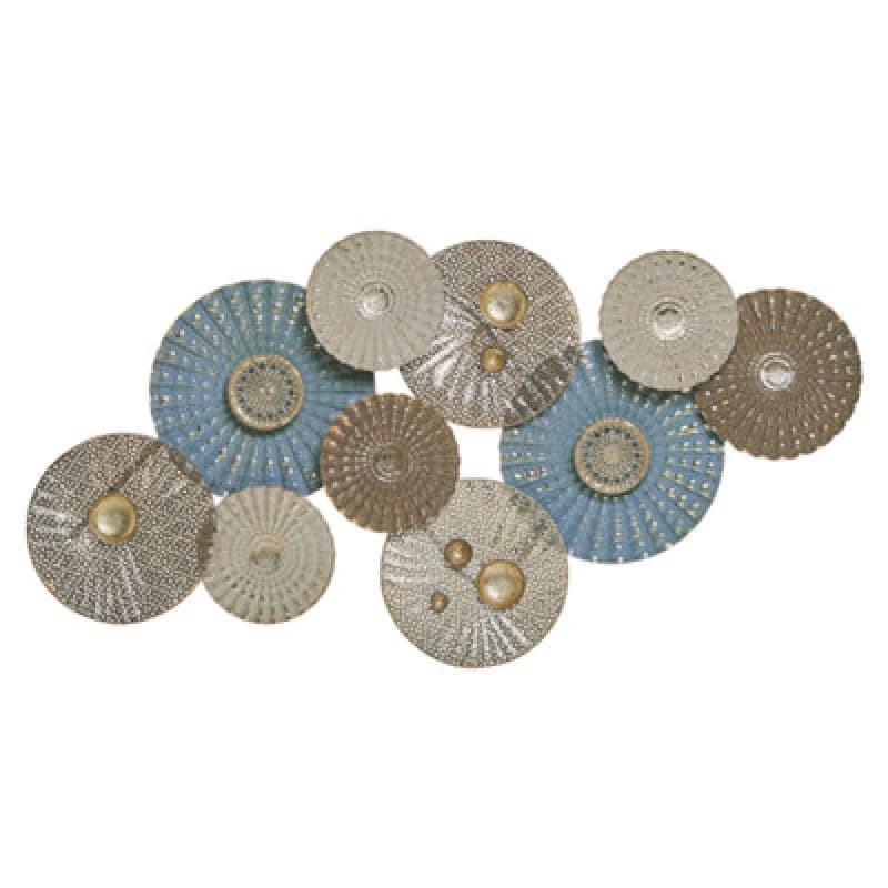 Image of Beliani Wall Decor Hassium Metal 48cm Blue