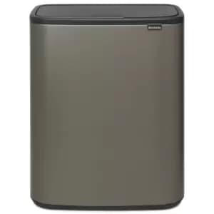 Image of Brabantia Bo Touch Bin 2x30 Litre Platinum