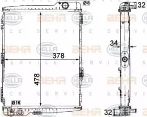 Image of x1 Behr Heat Exchanger 8MK376711-274 Genuine replacement part for Car Made in CN