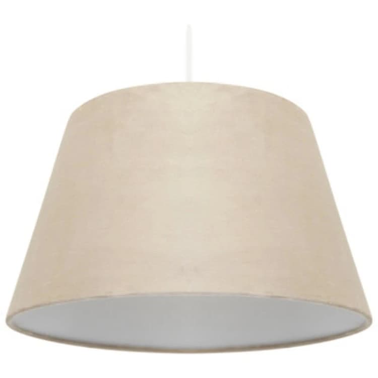 Image of K LIVING Ennis Easy Fit Velour Pendant Shades in Beige Size 14" Beige