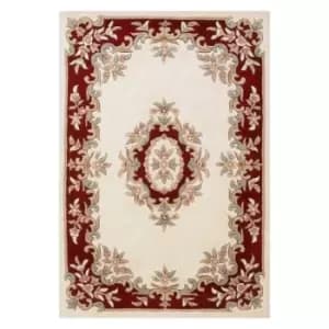 Image of Oriental Weavers Royal Indian Rug Aubusson Ivory Red 80X150cm