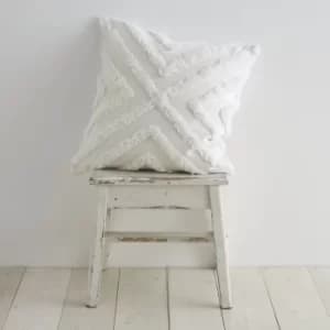 Image of Pineapple Elephant Diamond Tufted Cushion White