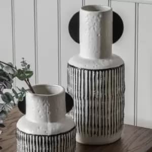 Image of Throwley Vase Large Black and white