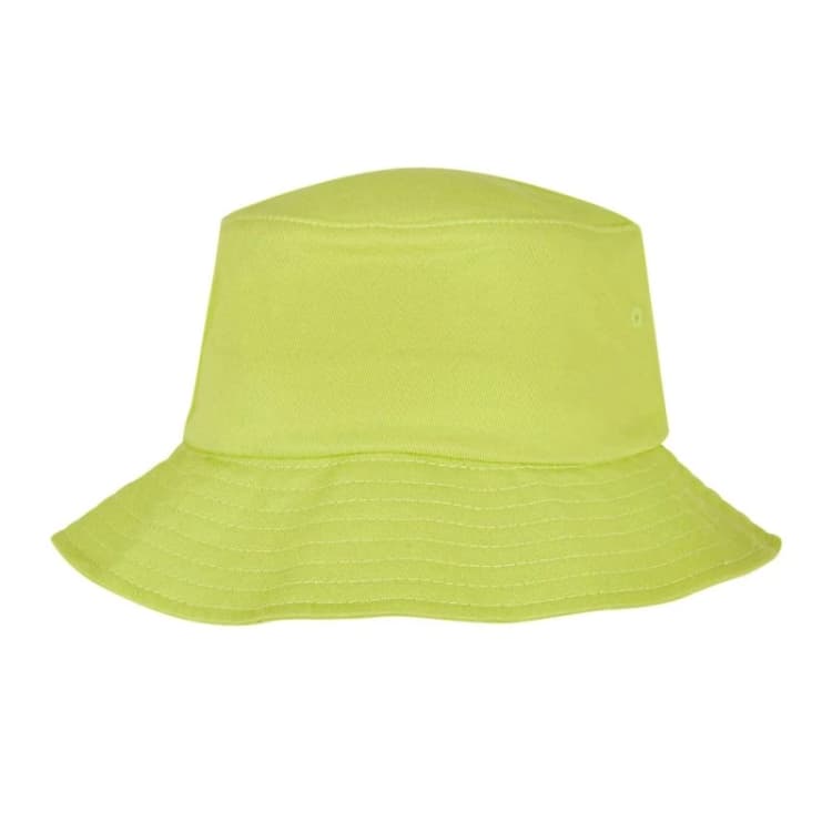 Image of Flexfit Mens Cotton Twill Bucket Hat in Bright Green Bright Green Male One Size