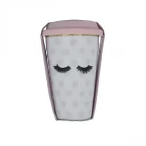 Image of Eyelash Travel Mug Pink 15cm