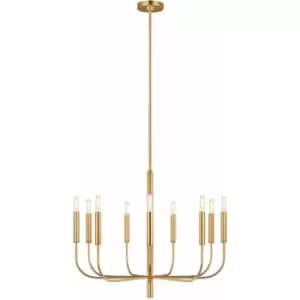 Image of Loops - 9 Bulb Chandelier Hanging Pendant LIght Burnished Brass LED E14 60W Bulb