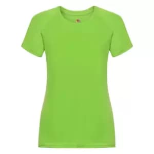 Image of Fruit Of The Loom Ladies/Womens Performance Sportswear T-Shirt (2XL) (Lime)