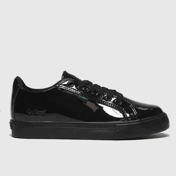 Image of Kickers Black tovni lacer Girls Junior shoes Black UK 1 (EU 33)