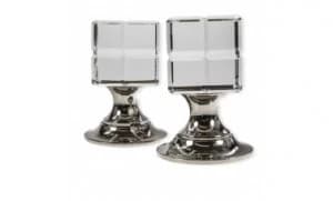 Image of LocksOnline Rubic Glass Mortice Door Knob Set