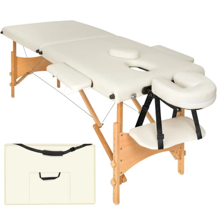 Image of tectake Massage Table Freddi in Beige Beige Unisex