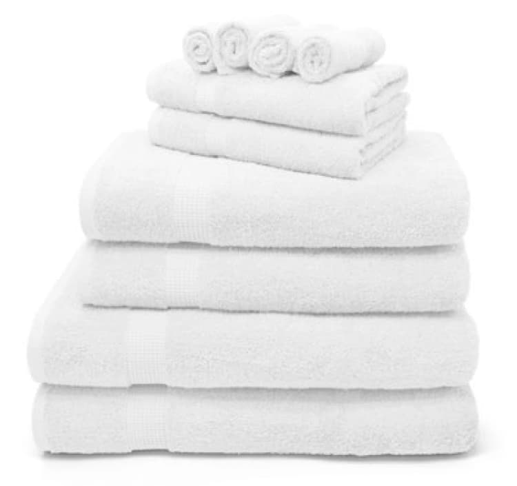 Image of Velosso Luxury 100% Egyptian Cotton Towels 550Gsm Soft & Absorbent Cotton Towels White - Hand Towel