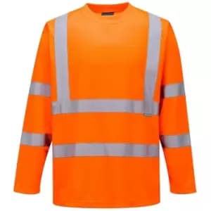 Image of Portwest - S178ORRXL - sz XL Hi-Vis Long Sleeved T-Shirt - S178 Orange - Orange