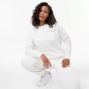 Image of Jack Wills Graphic Oversized Crew Sweater - White