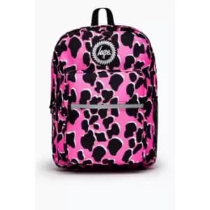 Image of Hype Cow Print Utility Backpack (One Size) (Pink/Black/White)