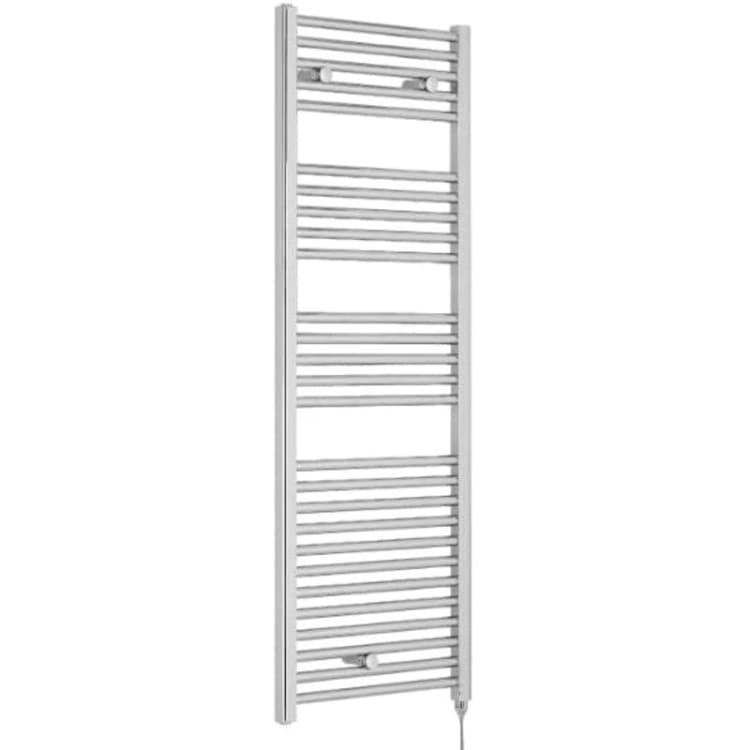 Image of Nuie Round Chrome Radiator 1375 X 480Mm (500W) Chrome, Silver MTY152