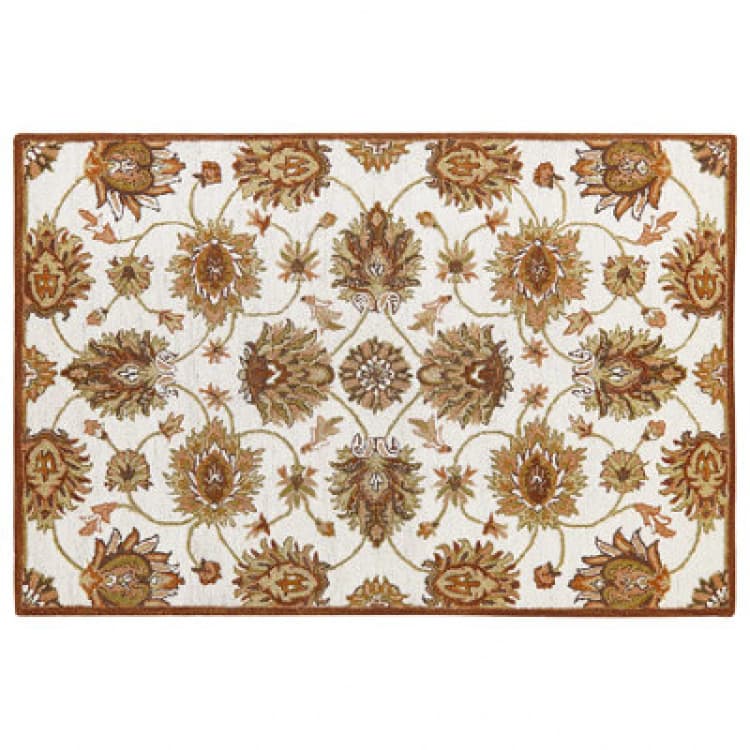 Image of Beliani Rug Ezine Beige 160 X 230 Cm Wool