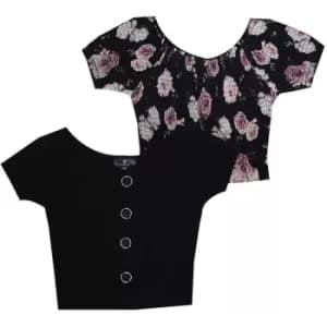 Image of Firetrap 2 Pack Tops Junior Girls - Black