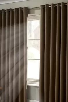 Image of Blackout Fully Lined Ready Made Curtains Eyelet Ring Top Curtain Pair
