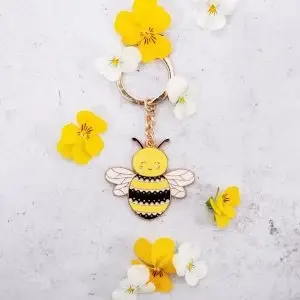 Image of Sass & Belle Happy Bee Enamel Keyring