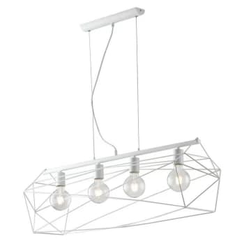 Image of Fan Europe Lighting - Fan Europe Abraxas - Bar Globe Cage Ceiling Pendant, White, E27