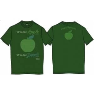 Image of A is for Apple Mens Kelly Green Vintage Print T Shirt: X Large