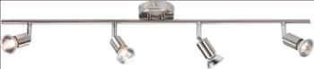Image of KnightsBridge 230V GU10 Quad Bar Spotlight - Brushed Chrome