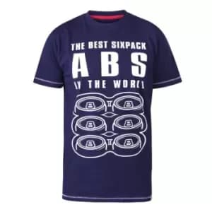 Image of Duke Mens Marco D555 Printed Kingsize T-Shirt (XXL) (Navy/White)