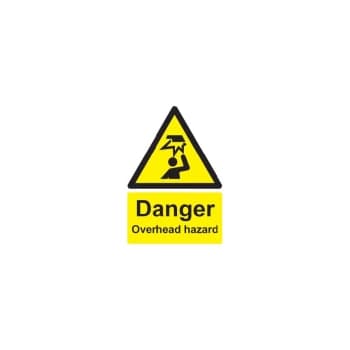Image of Overhead Hazard Rigid PVC Danger Sign - 420 X 594MM