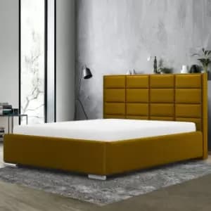Image of Tuanso Bed Small Double Plush Velvet Mustard