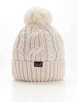 Image of Jack Wolfskin Stormlock Pompom Beanie - Cream