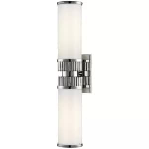 Image of Harper 2 Light Bath Bracket Polished Nickel, Glass
