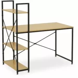 Image of Laxton Light Yellow Desk With Shelves - Premier Housewares