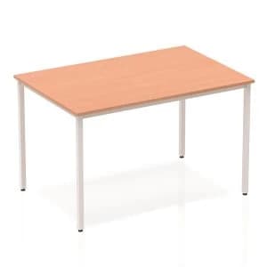 Image of Trexus 120 x 80cm Rectangular Table Beech with Silver Frame