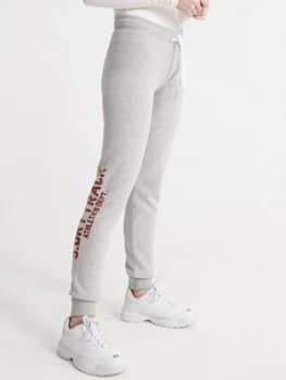 Image of Superdry Track & Field Brushed Joggers - Grey, Size 12, Women