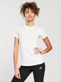 Image of New Balance Transform Tee White Light Grey Size XL Women