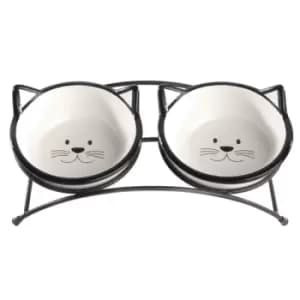Image of Raised Cat Bowls M&W