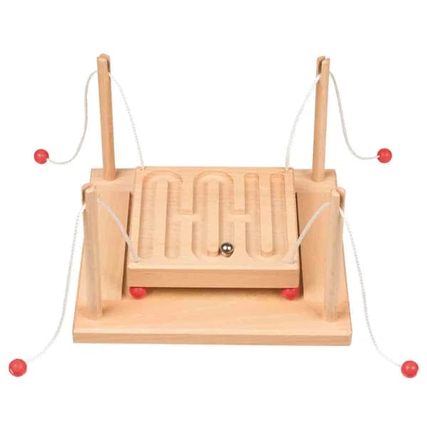 Image of Goki Wooden Ball Parkour Skill Game