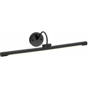 Image of Single Bulb Adjustable LED Fitting Picture Light Slim Black LED 7.9W Bulb
