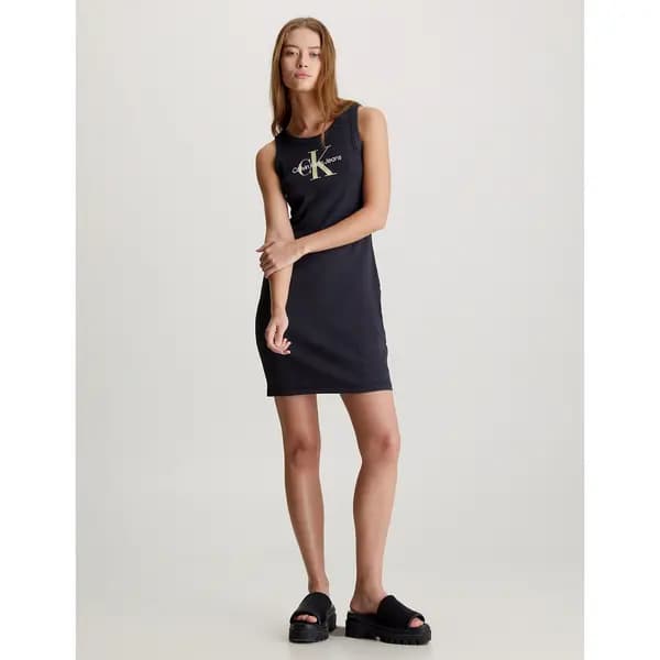 Image of Bodycon Mini Vest Dress in Cotton Jersey