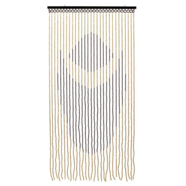 Image of JVL Tuscany Beaded Door Curtain - Lotus Light Brown