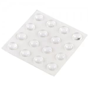 Image of Select Hardware Feltgard Round Clear Vinyl Pads 10mm 16 Pack