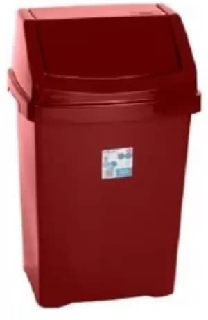 Image of Wham Casa 8-Litre Swing Bin - Chilli Red