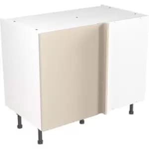 Image of Kitchen Kit Flatpack Slab Kitchen Cabinet Base Blind Corner Unit Ultra Matt 1000mm in Cashmere MFC