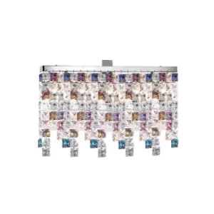 Image of Kolarz Prisma Crystal Ceiling Light 3 Light Chrome