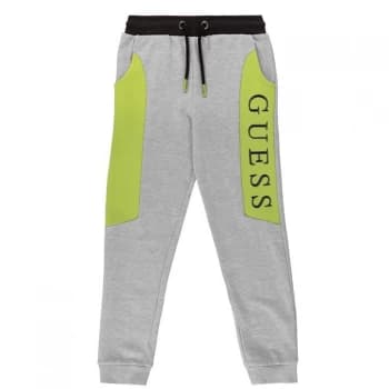 Image of Guess Colour Block Jogging Pants - Lime Green Mult
